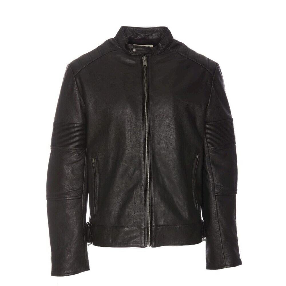 Zadig & Voltaire Lean Biker Leather Motorcycle Jacket Unisex, $998, Sz M, NWT!